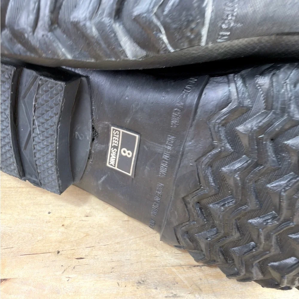 Rainfair Men’s Steel Shank Insulated Work Boots Black Size 8